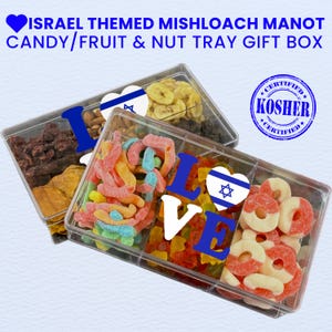 Love Israel Theme Kosher Purim Gift Basket, Love Israel Mishloach Manot Gift, Happy Purim Shalach Manos Gift, Dry fruit Gift box