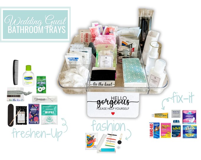 Wedding Bathroom Tray, His & Hers Bathroom Amenities, Wedding Guest ...
