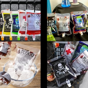 Blood Energy Drink Flask, I.V. Bag Drink Pouch, Blood Bag Drink Cups