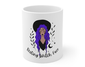 Resting Witch Face Mug, 11oz