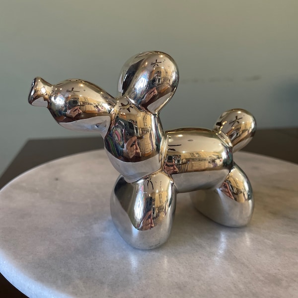 Ceramic Balloon Dog Figurine - Modern Home Decor