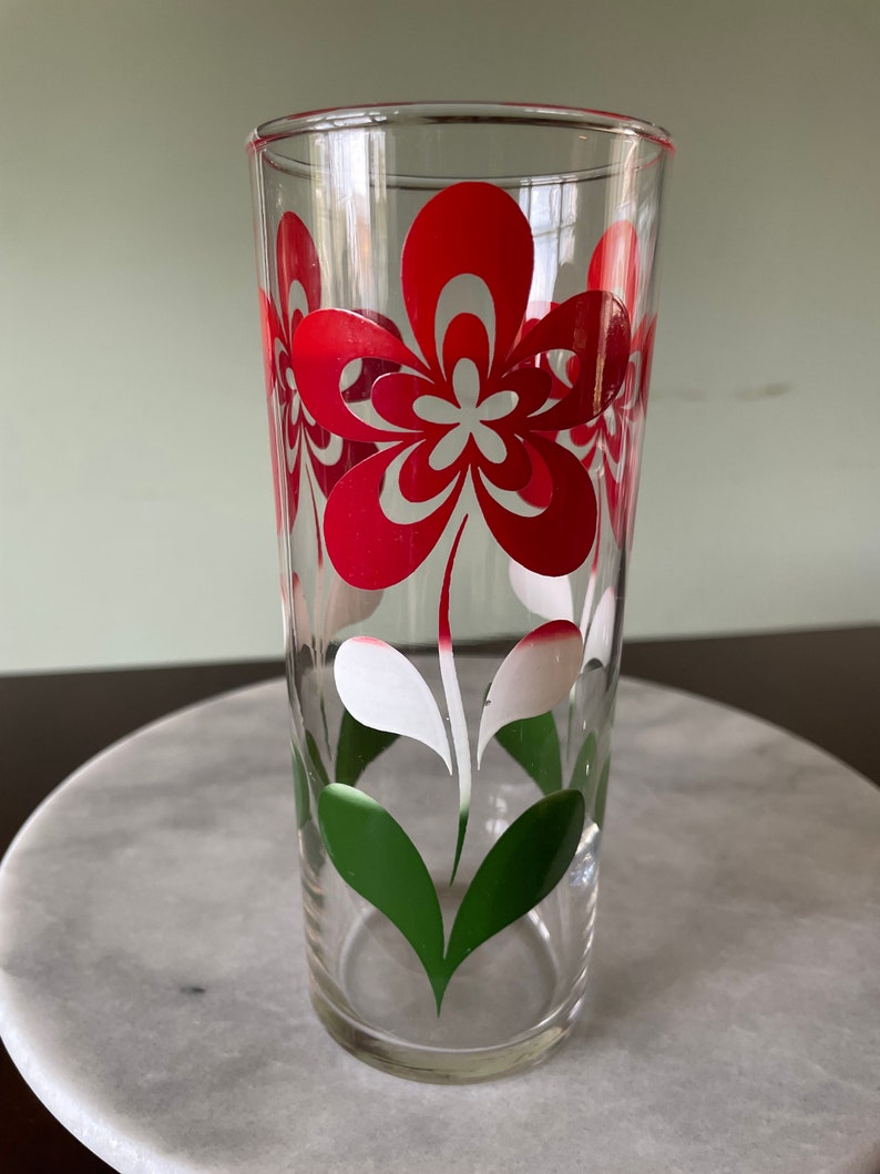 Vintage Pitcher With Set of 7 Matching Collins Glasses Etsy