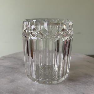 Vintage Clear Glass Tobacco Jar