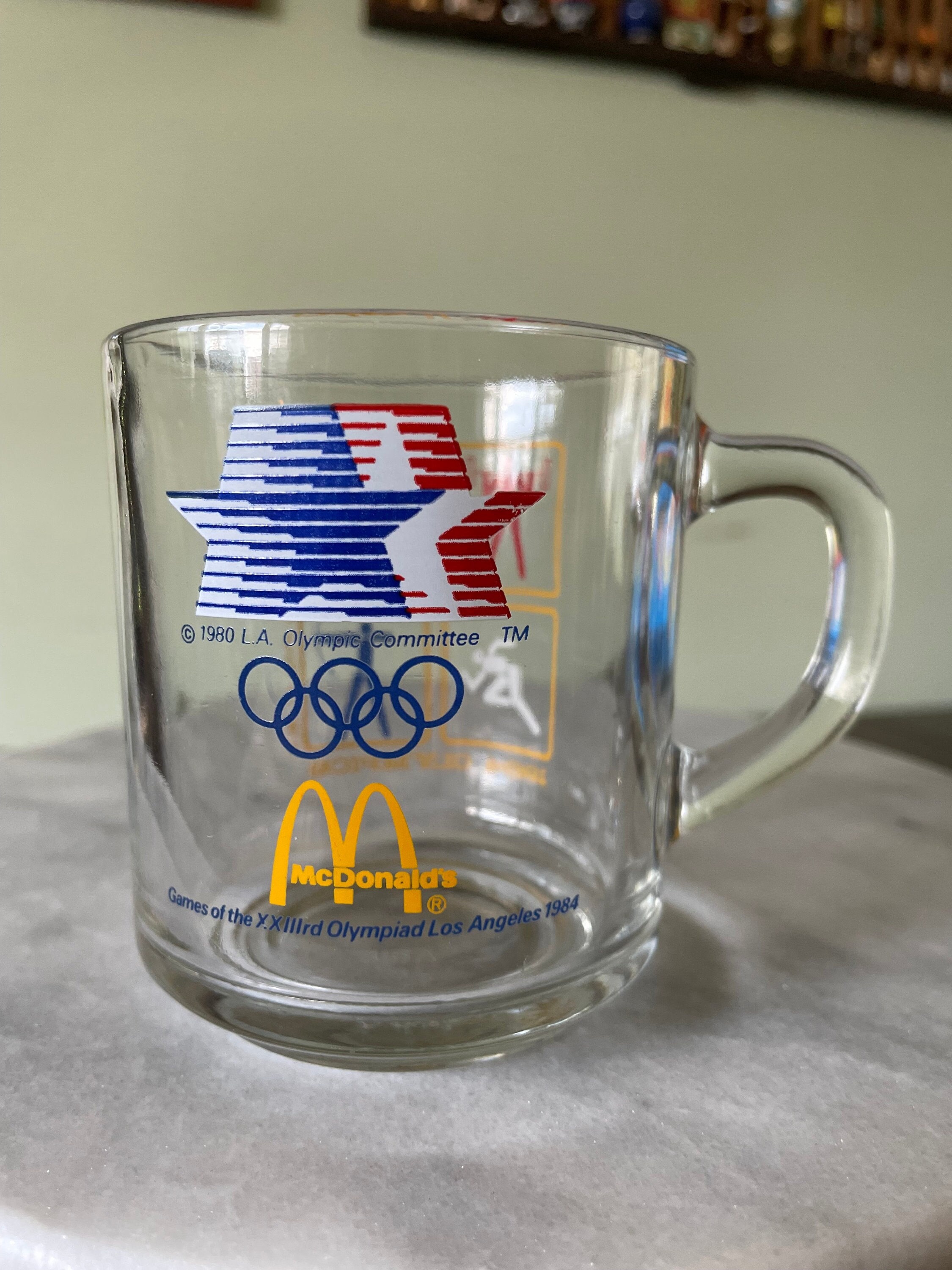 Vintage McDonald's 1984 Olympics Glass Mug