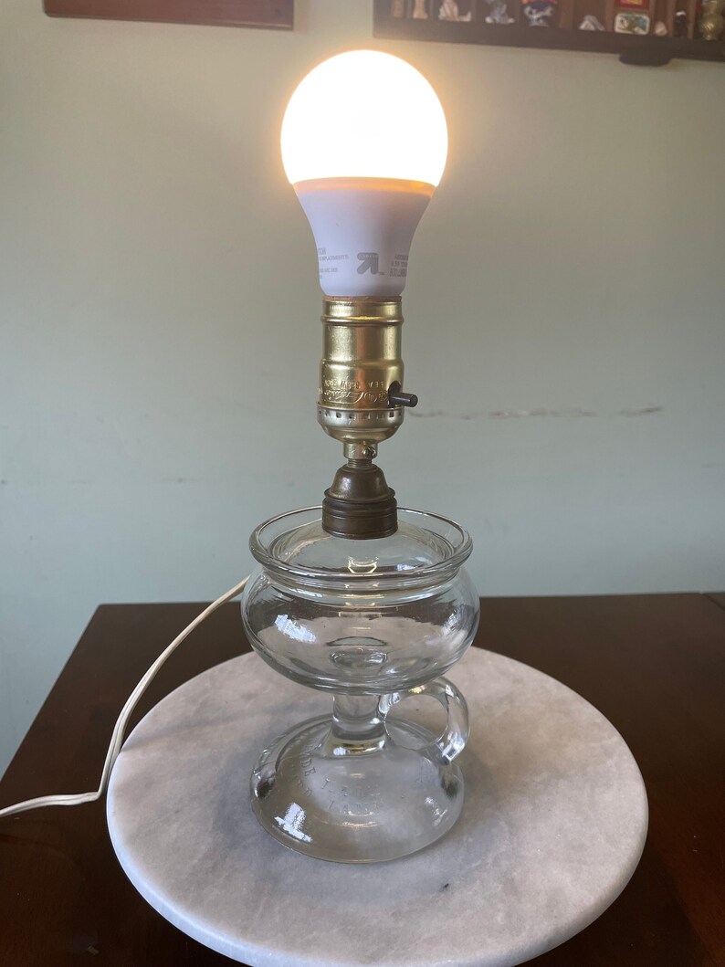 Vintage Converted Oil Lamp Etsy