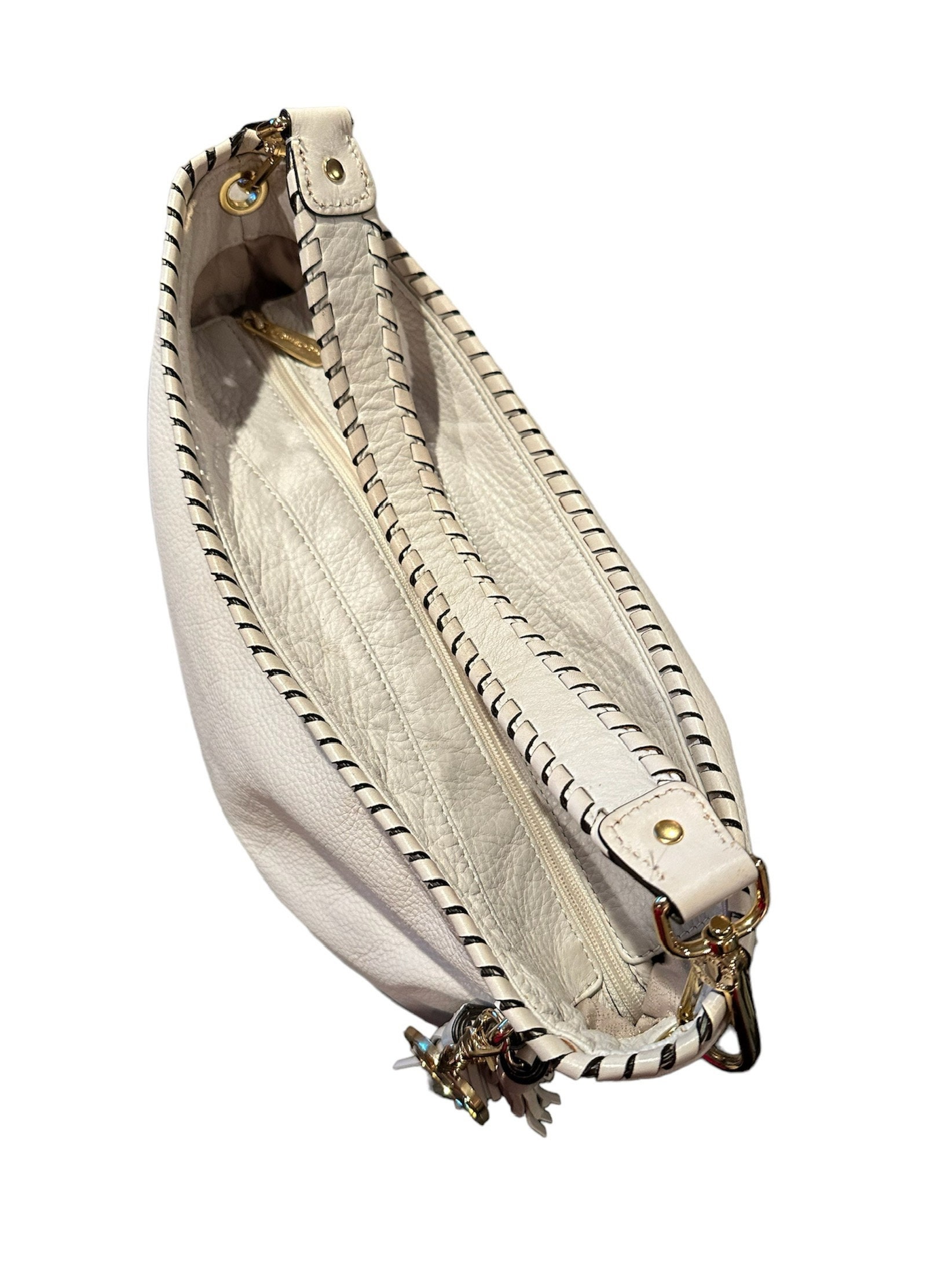 Vintage Michael Kors Off White Leather Bennet Hobo Handbag Purse Etsy