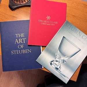 1970s Steuben Art Glass Collector Softcover Books- Set of 3