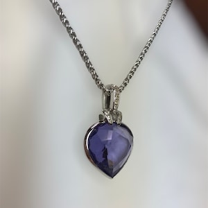 Swarovski oceanic purple heart cheap necklace