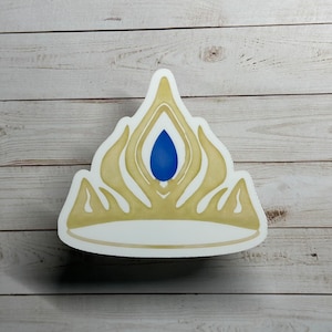 Elsa Watercolor Princess Crown Sticker | Frozen Sticker | Disney Princess Sticker