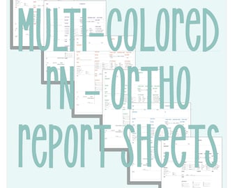 Schede di referto per infermieri ortopedici: valutazione infermieristica multicolore (download digitale)