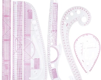 French Curve Ruler Soft Patchwork Ruler Measure Tailor Ruler Drawing Template DIY Sewing Accessories Tool Kit 6 PCS, GIFT for mom, for her