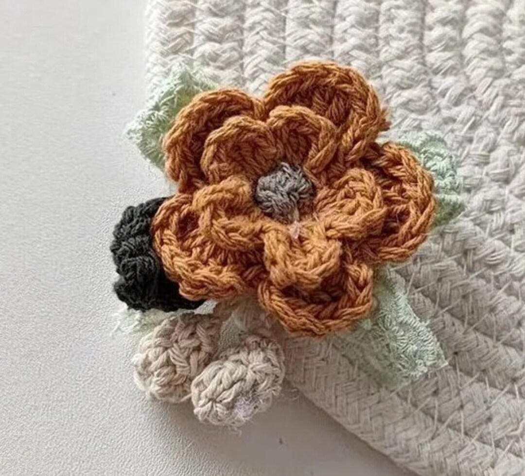 Flower Pins Patch Korean Japanese Inspired DIY Appliqué With Pin for ...