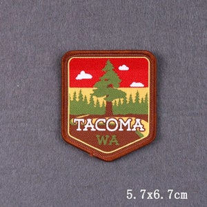 Tacoma Embroidered Patch, Adventure in Nature, Patch Nature Adventure, Sewing Patches For Clothing, Travel Patch Outdoor Badge