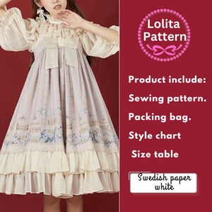 Sewing Patterns Dress Lolita Women's Princess Chiffon Dress Lolita ...