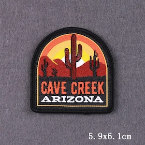 Cave Creek Arizona Embroidered Patch, Adventure in Nature, Patch Nature Adventure, Sewing Patches For Clothing, Travel Patch Outdoor Badge