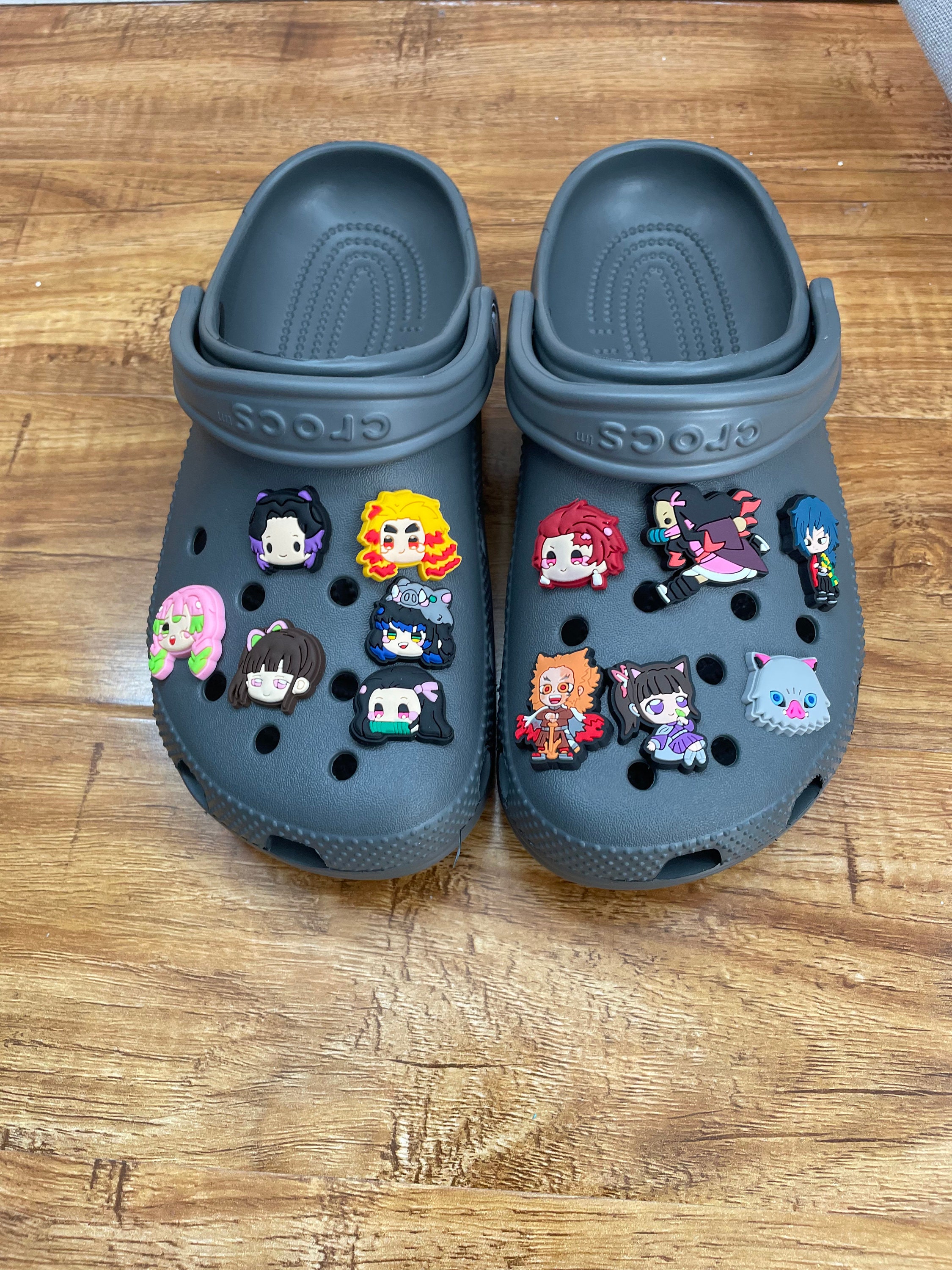 12pcs Anime Shoes Charms Shoe Decoration One Piece Shoes Charms For Diy  Croc Clog Sandals Bracelet Wristband Decoration Accessories Party Favor