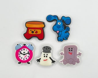 Blue Dog Cartoon Croc Charms