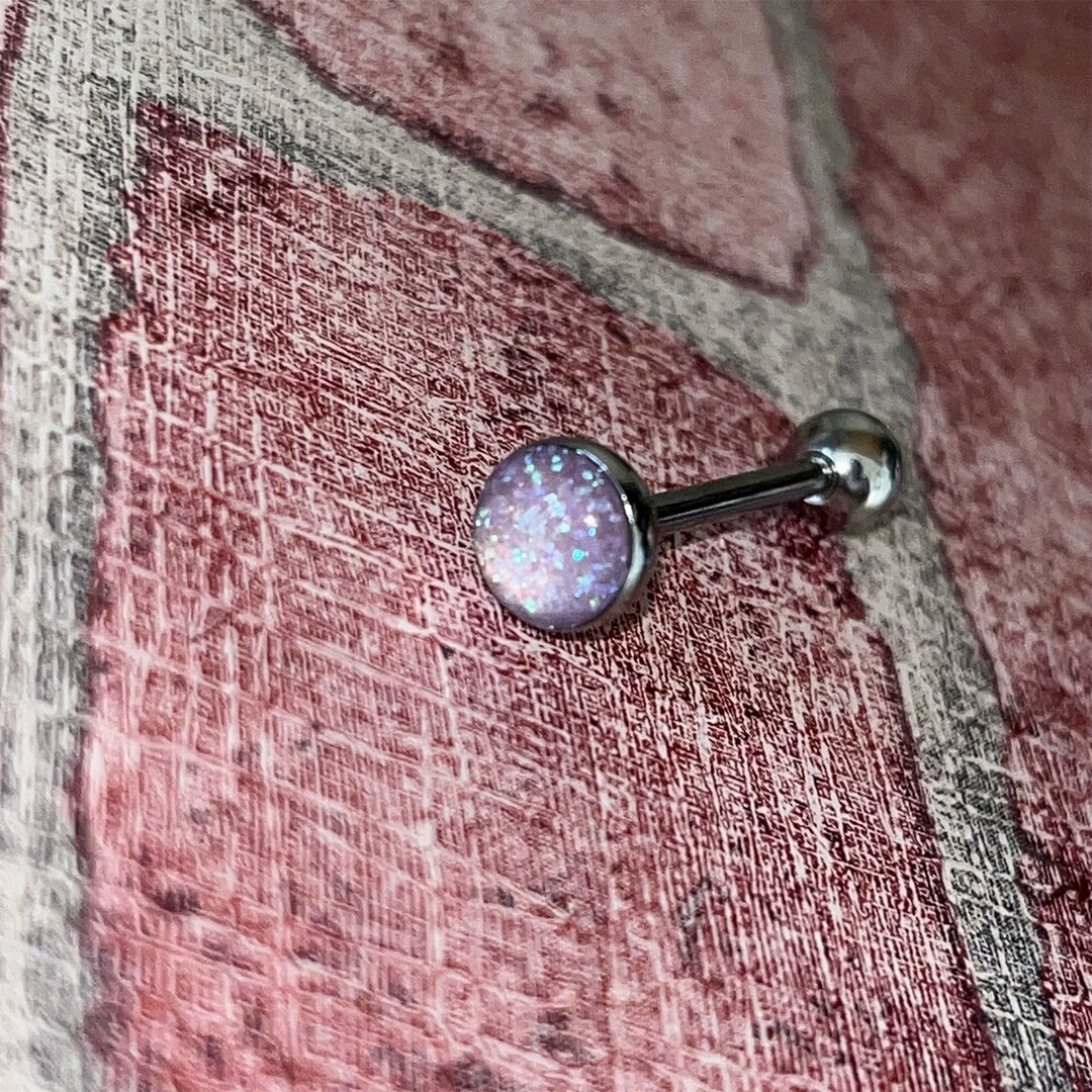 Shinny Tongue Studs, Sweet Cool Tongue Barbell, External Thread Titanium Steel Tongue Stud,lip