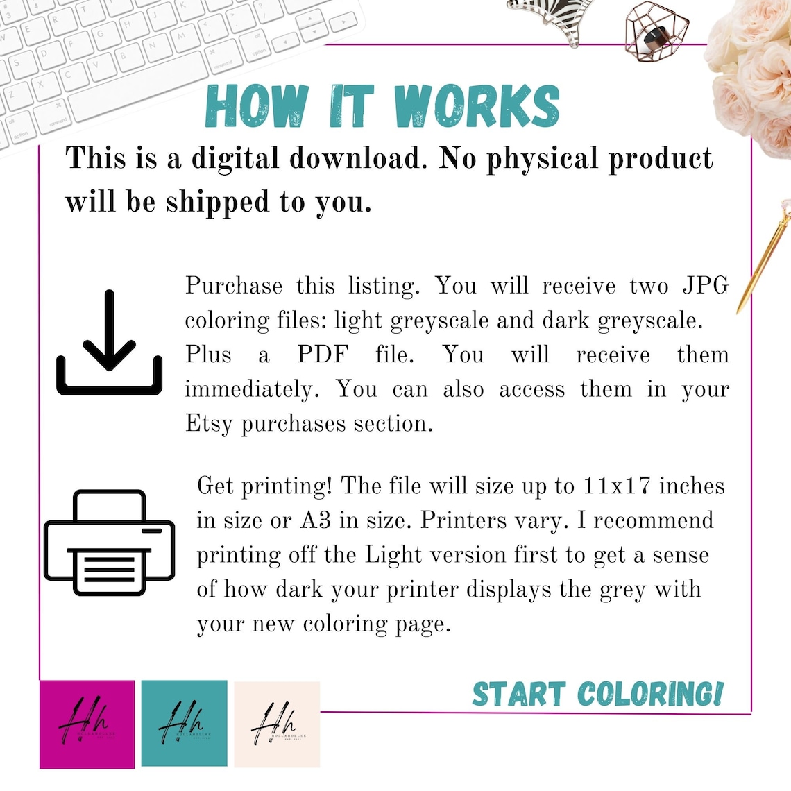 Adult Coloring Page PDF Printable Adult Coloring Pages Book Download ...