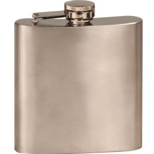 Personalisierte laserbare Edelstahlflasche - 6 oz. Gravierter Flachmann für Spirituosen und Getränke