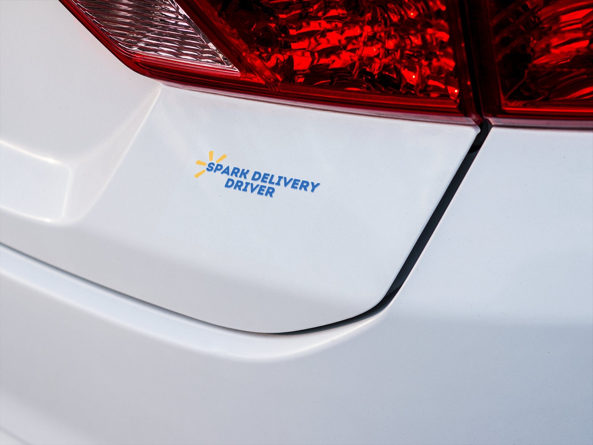 Spark Driver Expert Delivery Service - Stay Safe with this Waterproof Round Vinyl Car Sticker for a Trendy & Transparent Look