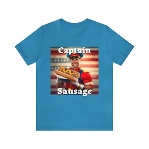 Captain Sausage American - Unisex Jersey Short Sleeve T-Shirt