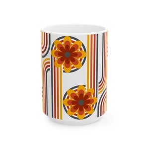 Groovy 70s Retro Vintage Ceramic Mug, (11oz, 15oz)