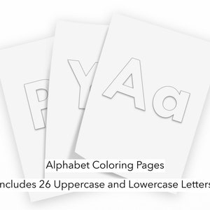 Alfabeto ABC Letras mayúsculas y minúsculas PDF 26 páginas con cada letra. Actividad de reconocimiento y formación de letras.