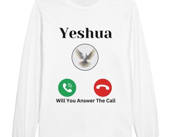 イェシュアは呼んでいる 長袖Tシャツ：クリスチャンアパレル