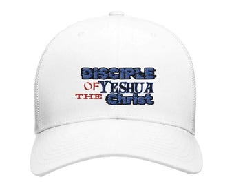 Christian Trucker Hat, Disciple Of Yeshua Embroidered Snapback | Faith Cap