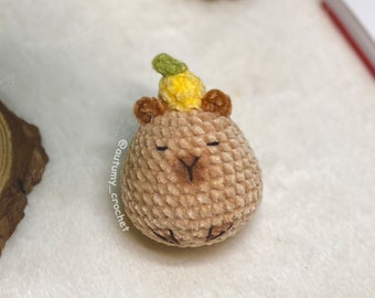 Crochet Chubby Capybara, Capybara Keychain, Amigurumi Keychain, Amigurumi Plushies, Gift, Bag Decoration