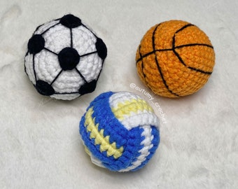 Porte-clés ballons de sport au crochet, porte-clés amigurumi, peluches faites main, cadeau, décoration de sac