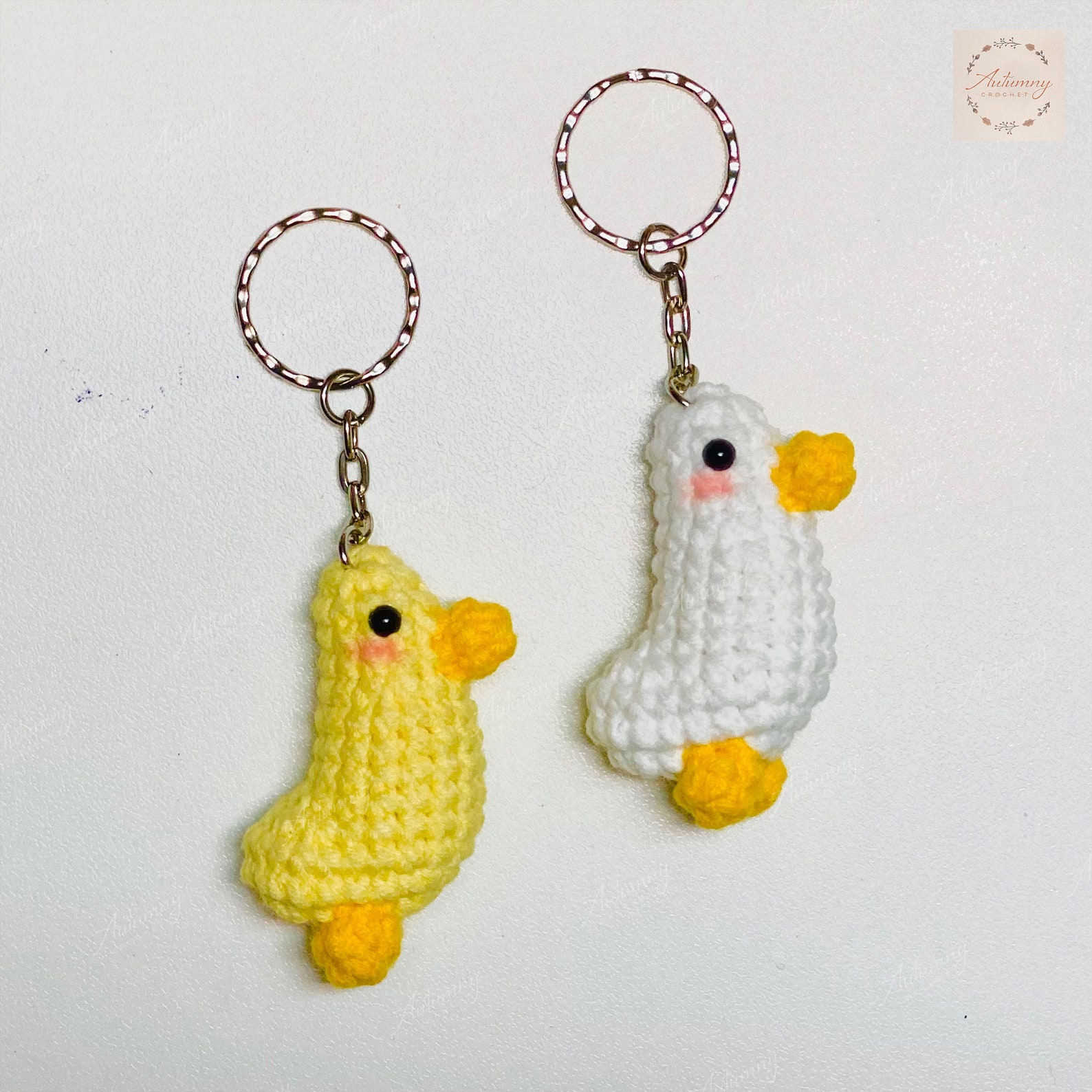 Crochet Mini Ducks Keychain Amigurumi Keychain Birthday Etsy