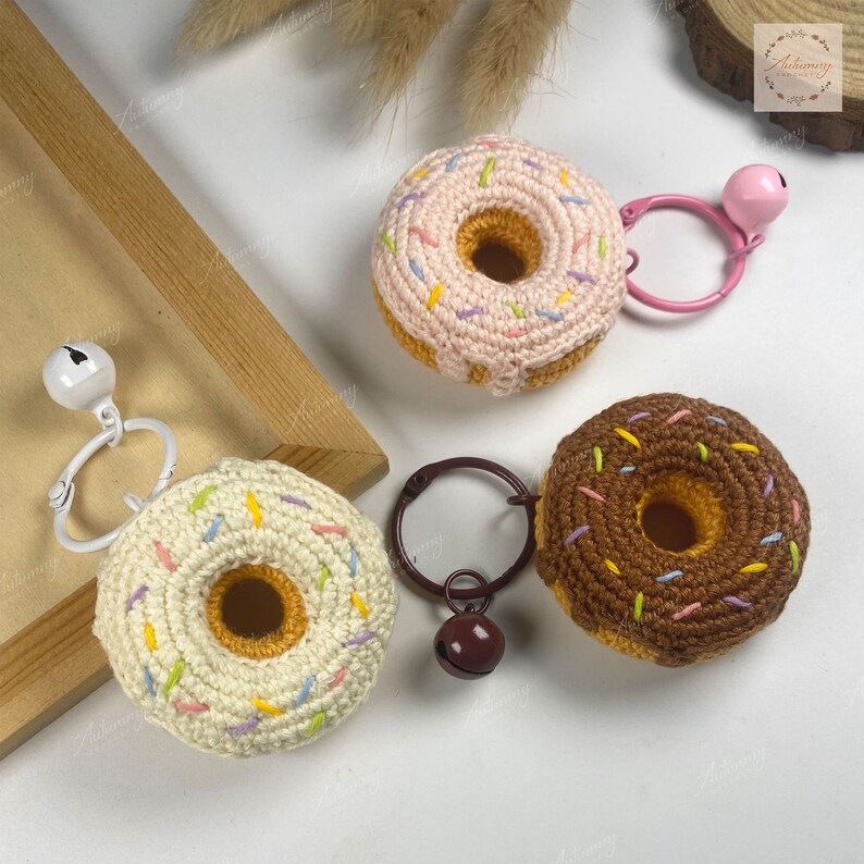 Crochet Donuts Donut Keychain Amigurumi Keychain Amigurumi Etsy