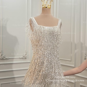 how to embellish a dress with beads 1990s Silk Beaded Dropped Waist Gown - M/8/10
