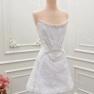Stunning White Straps A-Line Beading Short Party Dress Mini Birthday Dress, DP4890 main image 1