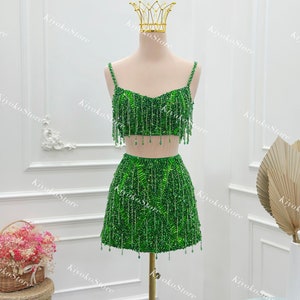 Sparkly Beaded Dress. Handmade Dress. Party Dress. Gorgeous performance costumes.