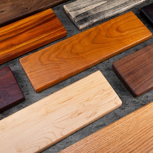 Wooden Wrist Rest for Custom Keyboards - Real Hardwood Keyboard Wrist Rest - Customizable & Personalized Any Size Wrist Rests