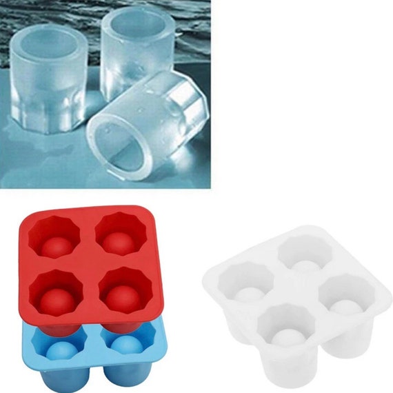 Shot Glass Ice Mold Cool 4 Cups Silicone Tray Great For Summer Party Home  Kitchen Event