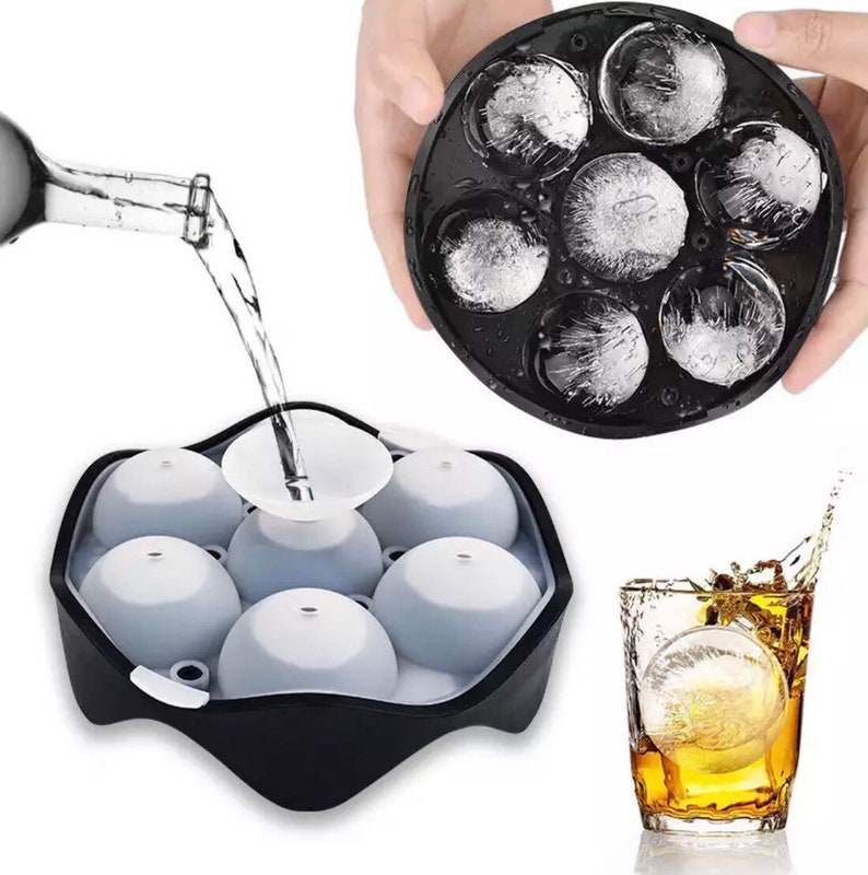 Round Silicone Ice Cube Mold Ball Etsy