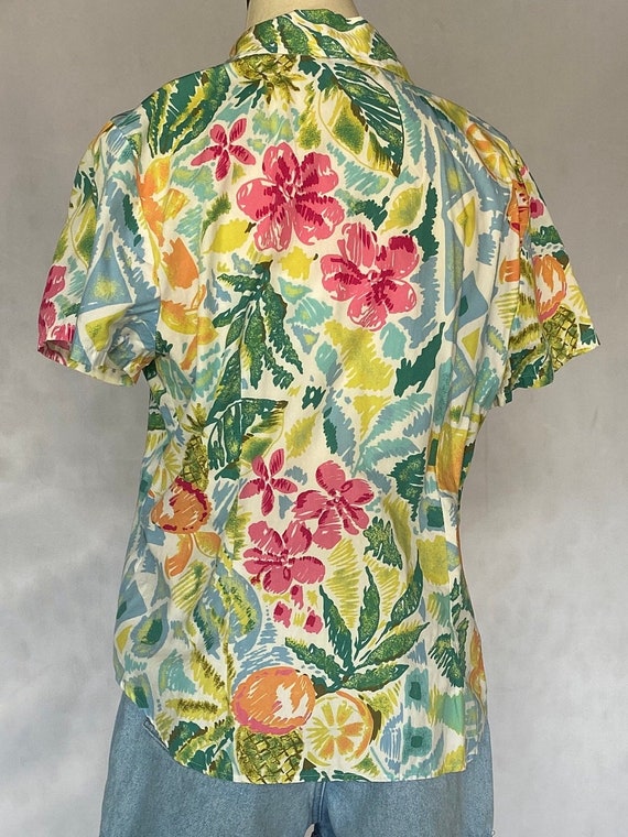 Vintage ‘90s Tropical Button-Up Resort Shirt - image 3