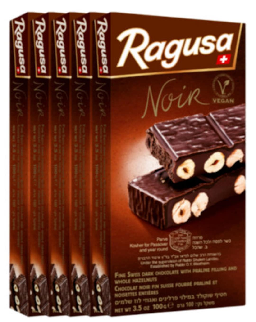 Ragusa Noir Swiss Chocolate Bars 5pack Etsy