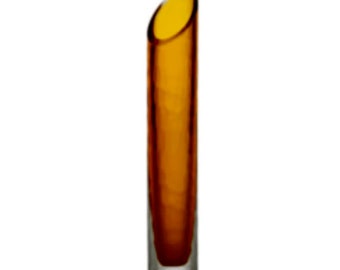 Mikasa Rockswirl Orange Tint 11-Inch Vase