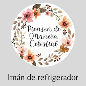 Aimant Think céleste (version espagnole), Magnet SDJ, Imán de refrigerador, Cadeau pastoral, Magnet Société de Secours