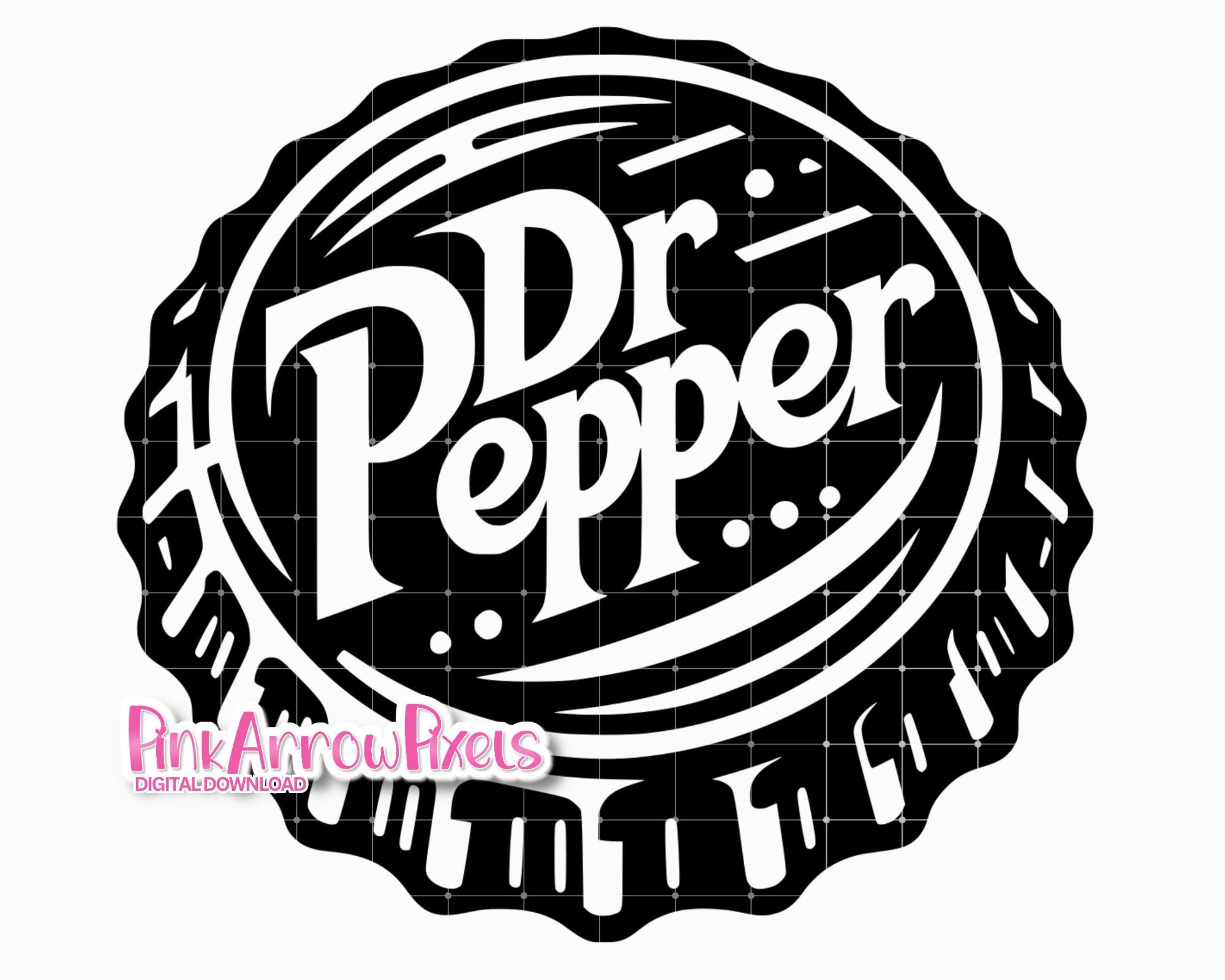 Soda Bottle Cap SVG - Dr Pepper SVG Cutting File - Soda SVG - Digital Download