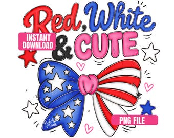 4 de julio PNG, diseño de camiseta con lazo patriótico, lazo coqueto PNG, camiseta roja, blanca y azul de EE. UU., sublimación del Día de la Independencia