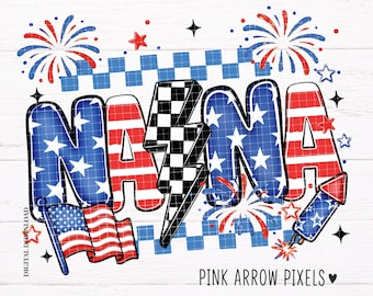 Nana 4 lipca PNG - Americana Nana PNG - Sublimacja z okazji 4 lipca PNG