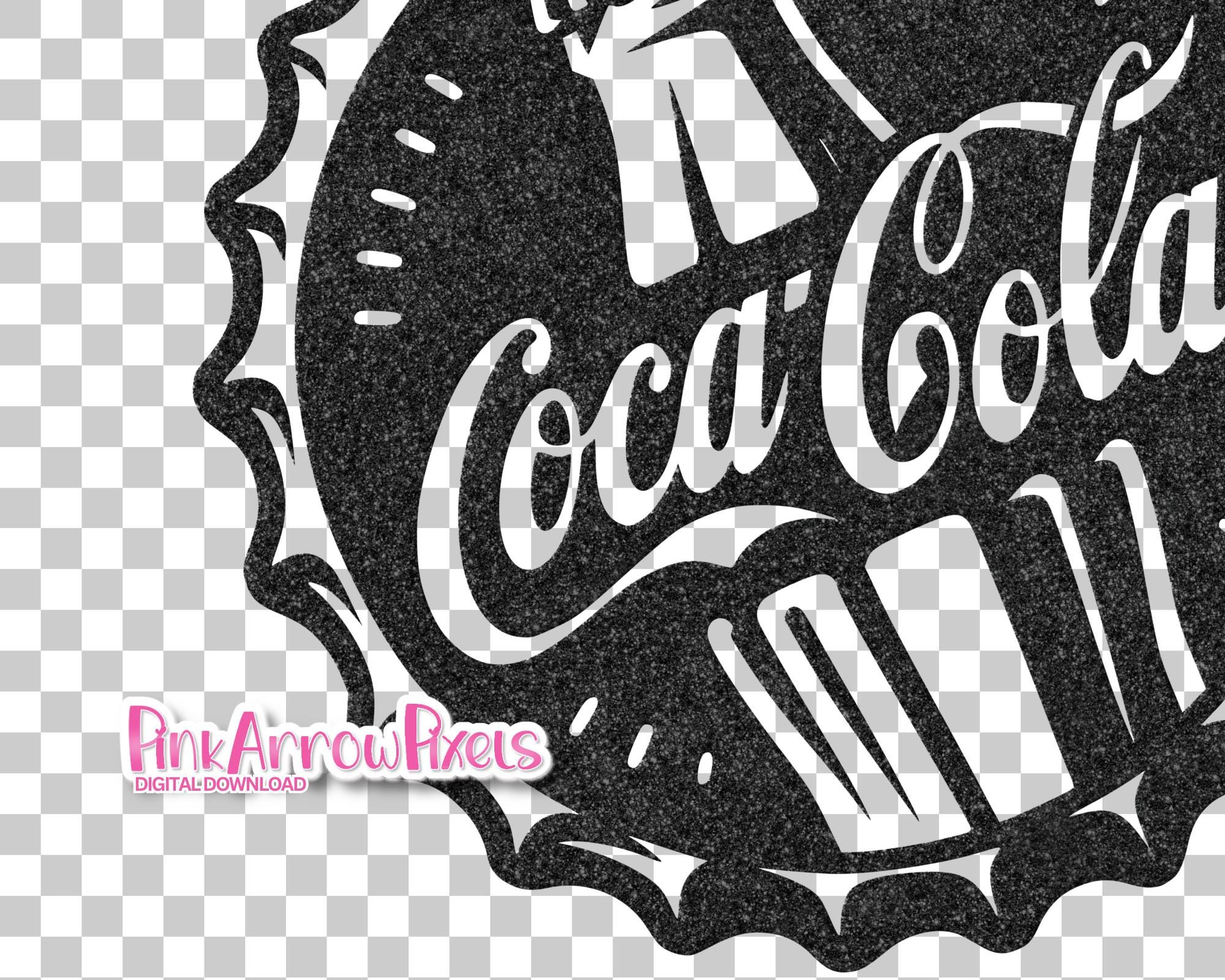 Vintage Coca-cola Bottle Cap SVG PNG - Fun Glitter Design