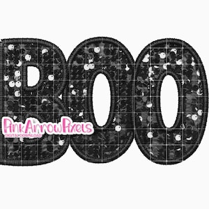 Namaak-borduur-boo, nep glitter-boo, Halloween-sublimatie digitale download, boe-geroep, png