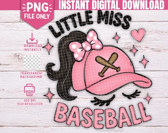 Baseball Girl PNG – Pink Bow Kids Baseball Shirt Design, Softball Girl Era, Game Day Toddler PNG